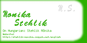 monika stehlik business card